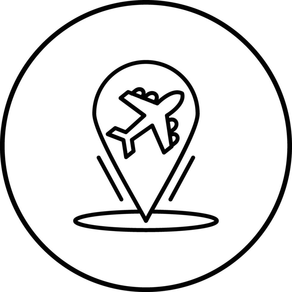 Flug Ort Vektor Symbol