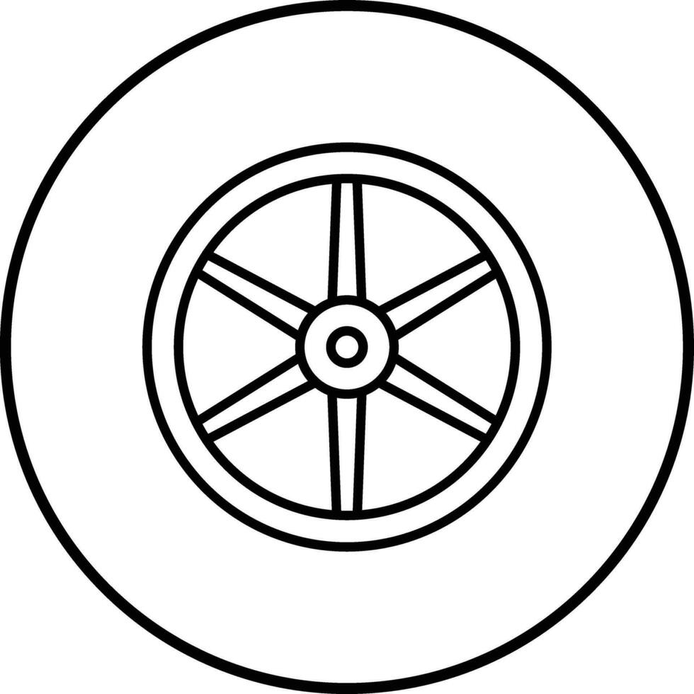 hölzern Rad Vektor Symbol