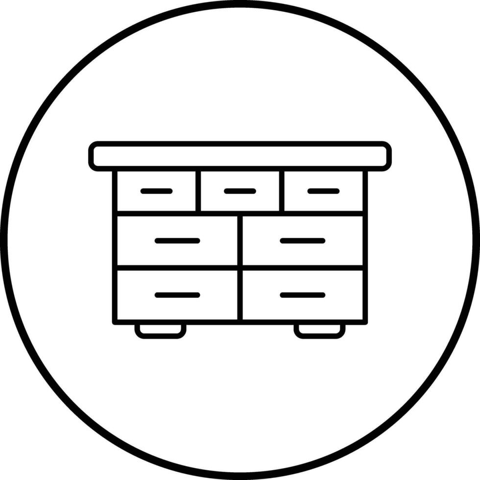 Schublade Tabelle Vektor Symbol