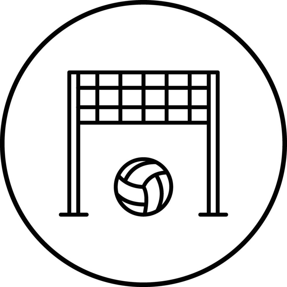 volleyboll netto vektor ikon