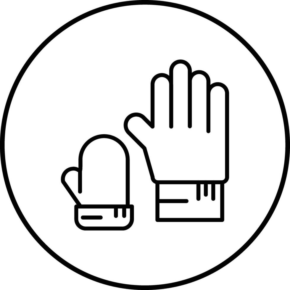 Plats handskar vektor ikon