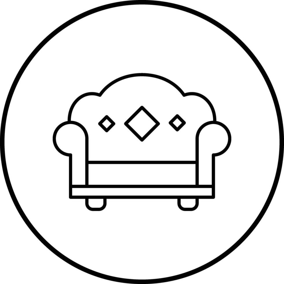 Sofa-Vektor-Symbol vektor