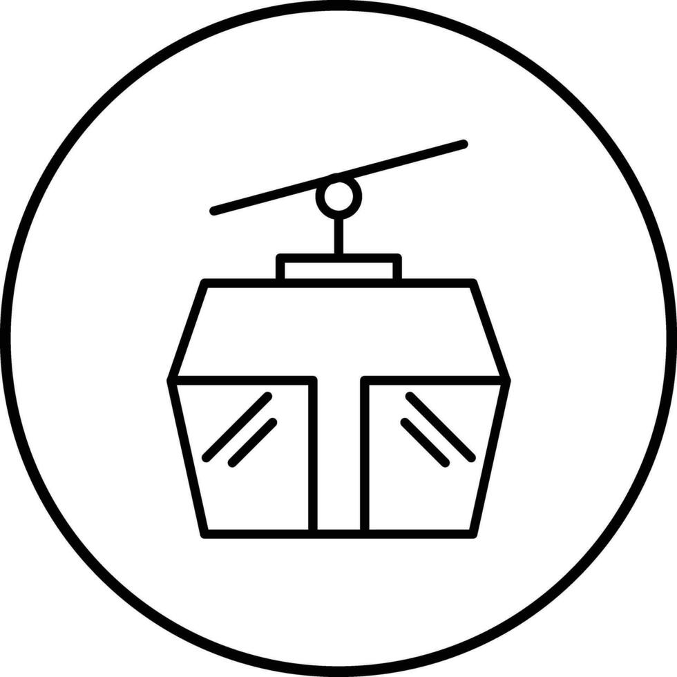 Seilbahn-Vektor-Symbol vektor