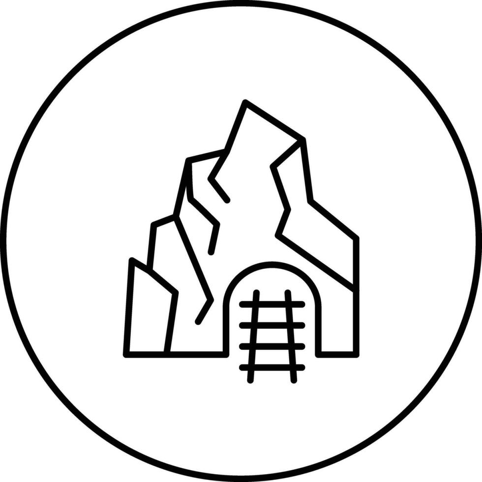 Wüste Bergwerk Vektor Symbol