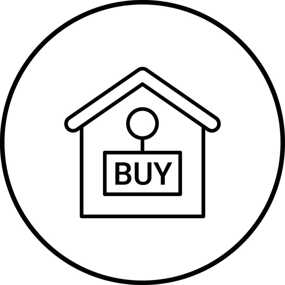 köpa hus vektor ikon