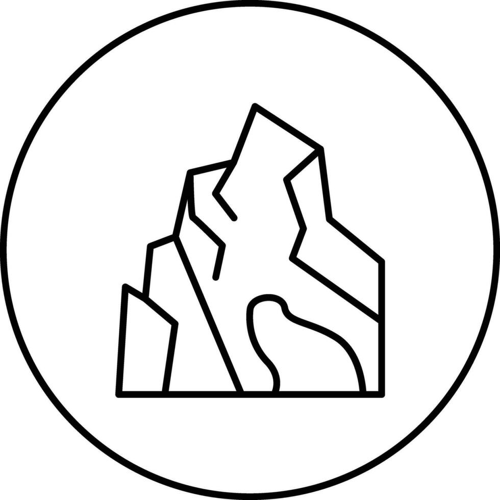 öken- grotta vektor ikon
