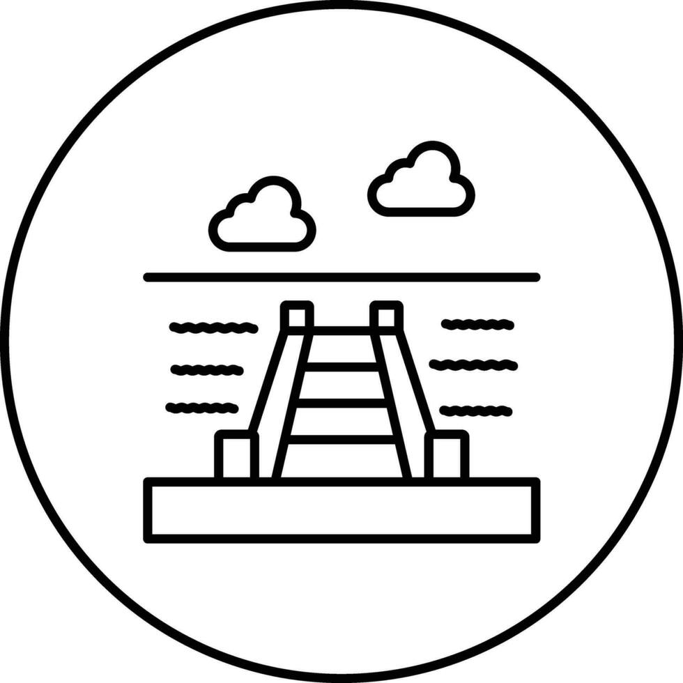 Dock Landschaft Vektor Symbol