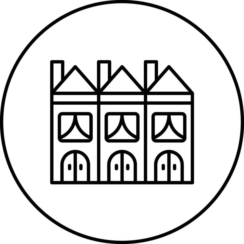 Stadthaus-Vektorsymbol vektor