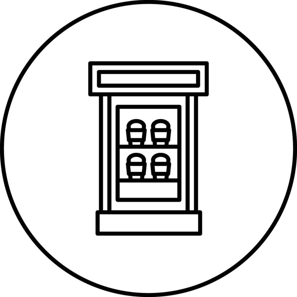 Cafe Vitrine Vektor Symbol