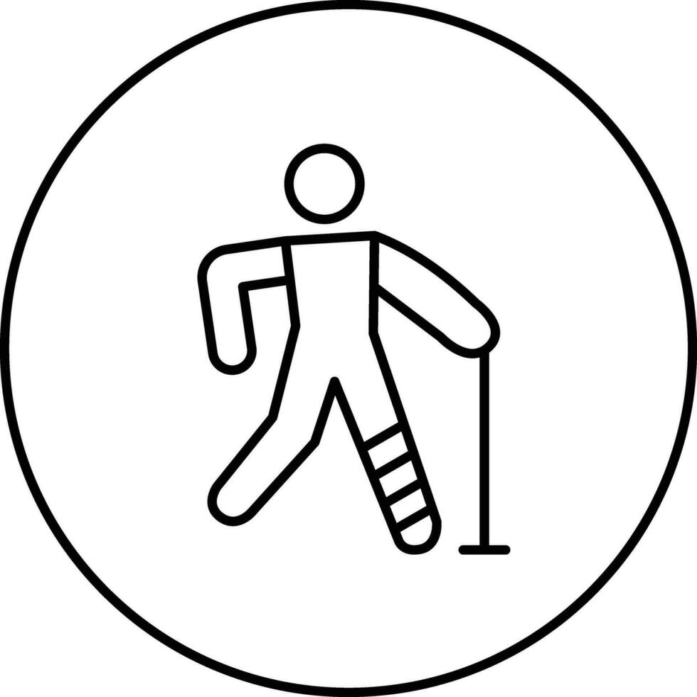 gebrochen Bein Vektor Symbol