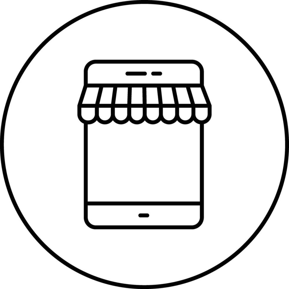 Mobile Shop-Vektorsymbol vektor