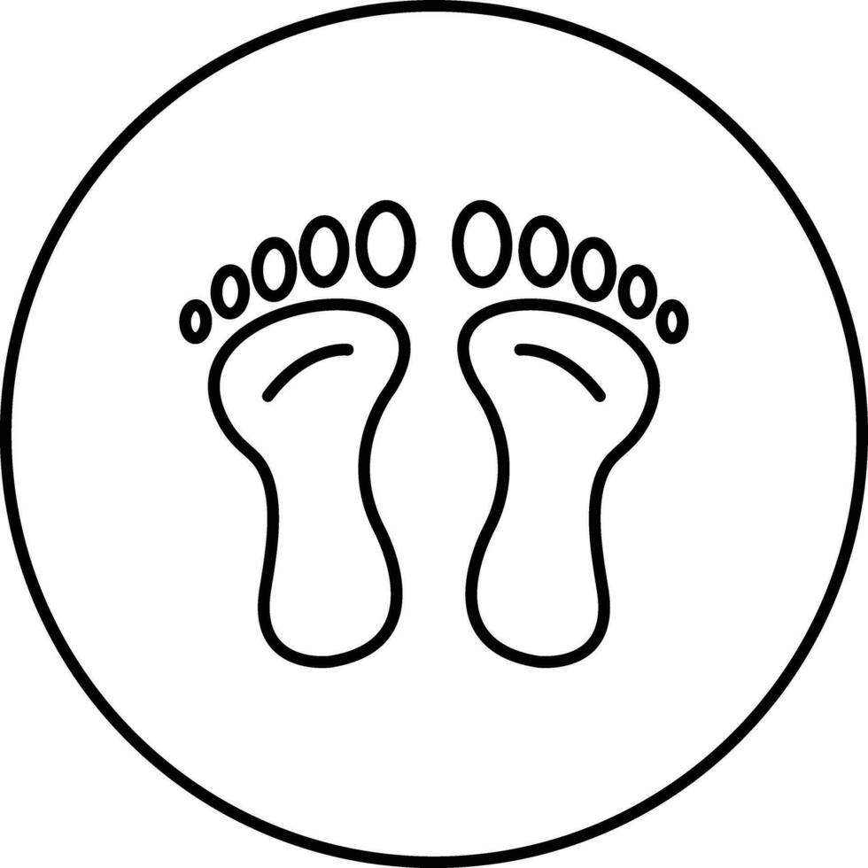 Fußabdruck-Vektor-Symbol vektor