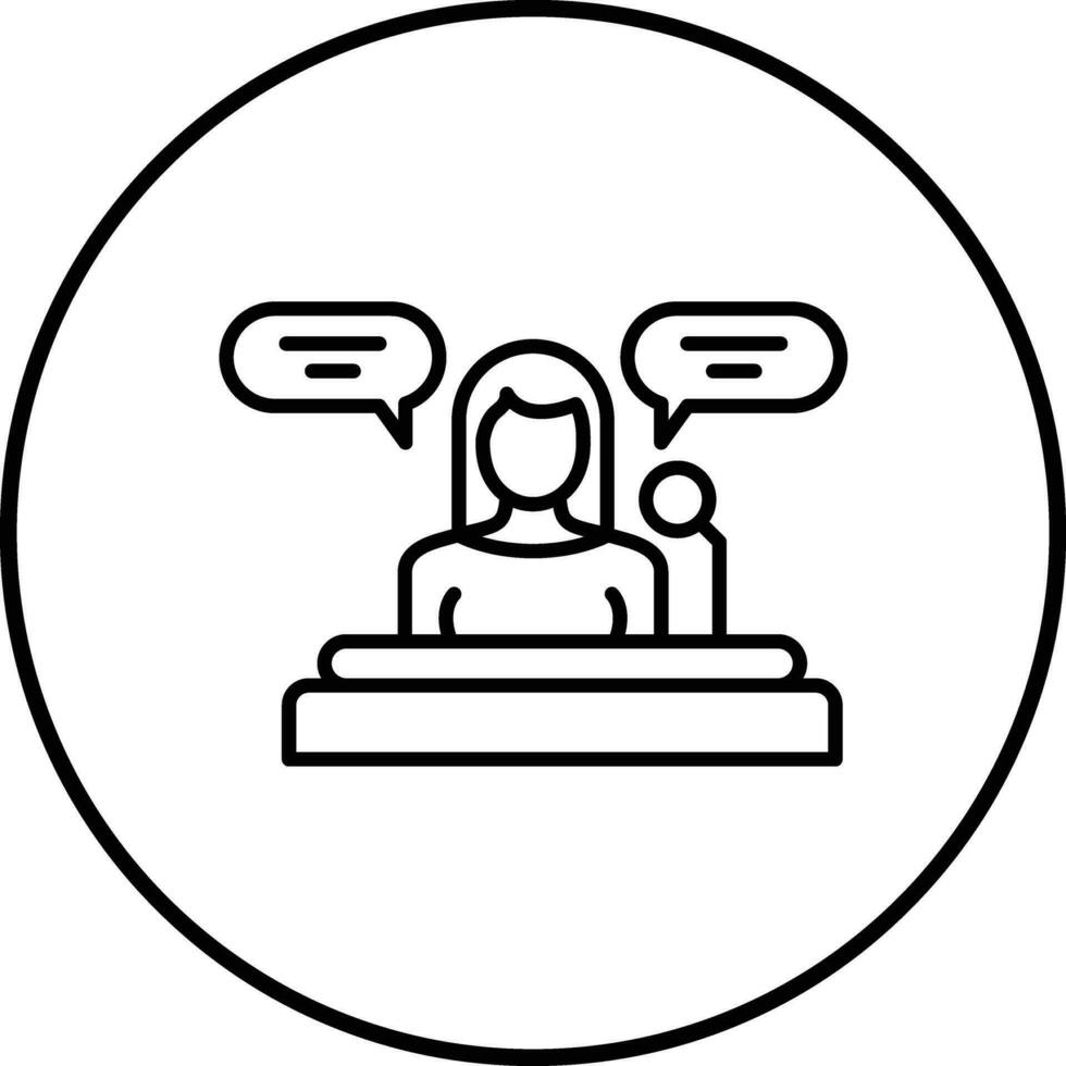 Frau Rede Vektor Symbol