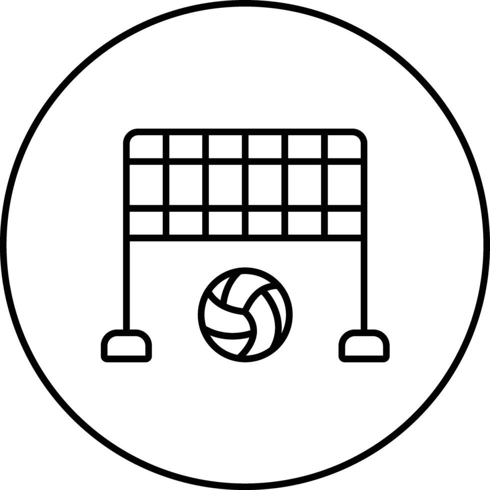 Beachvolleyball-Vektorsymbol vektor