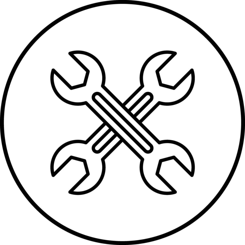 Kreuzschlüssel-Vektorsymbol vektor