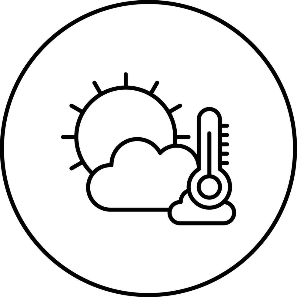 varm väder vektor ikon