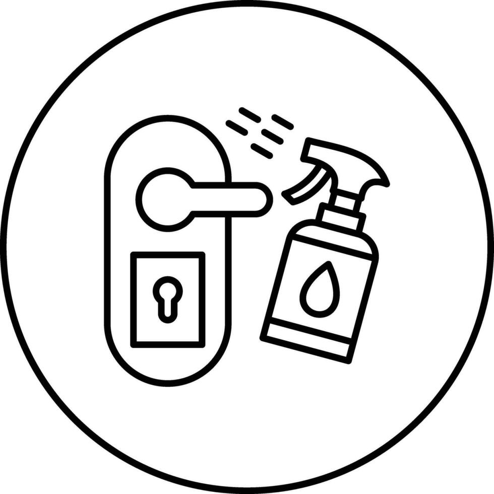 Reinigung Tür Griff Vektor Symbol
