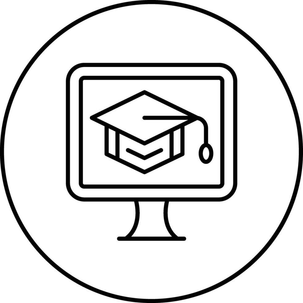 Vektorsymbol für Online-Bildung vektor