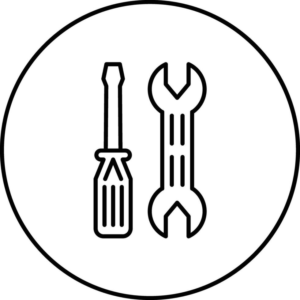 Schraubendreher und Schlüssel Vektor Symbol