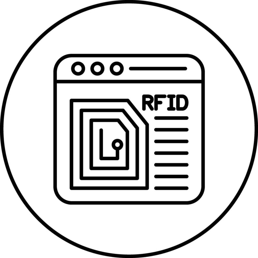 Radio Frequenz Identifizierung Vektor Symbol