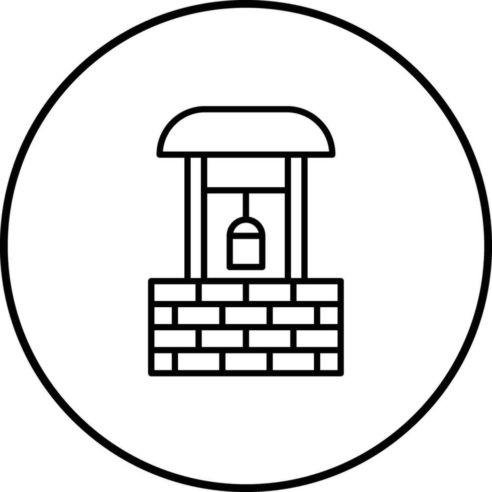 Brunnen-Vektor-Symbol vektor