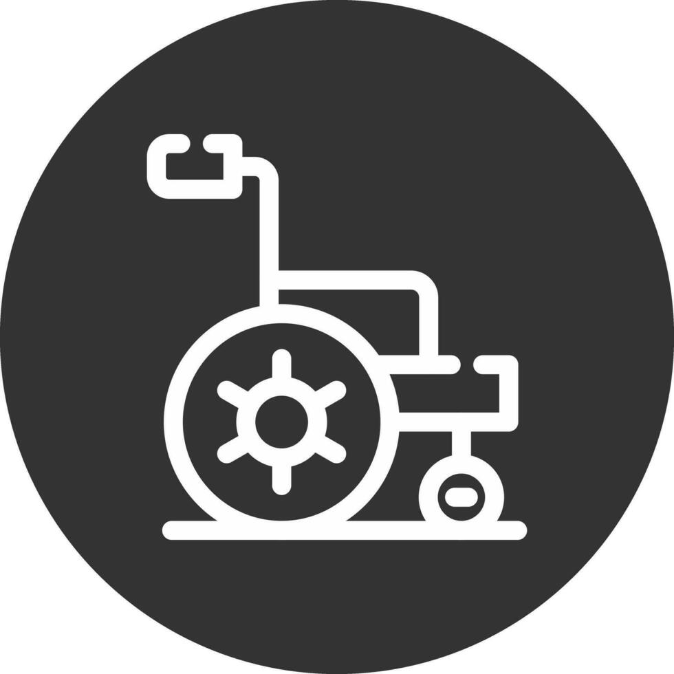 Rollstuhl kreatives Icon-Design vektor