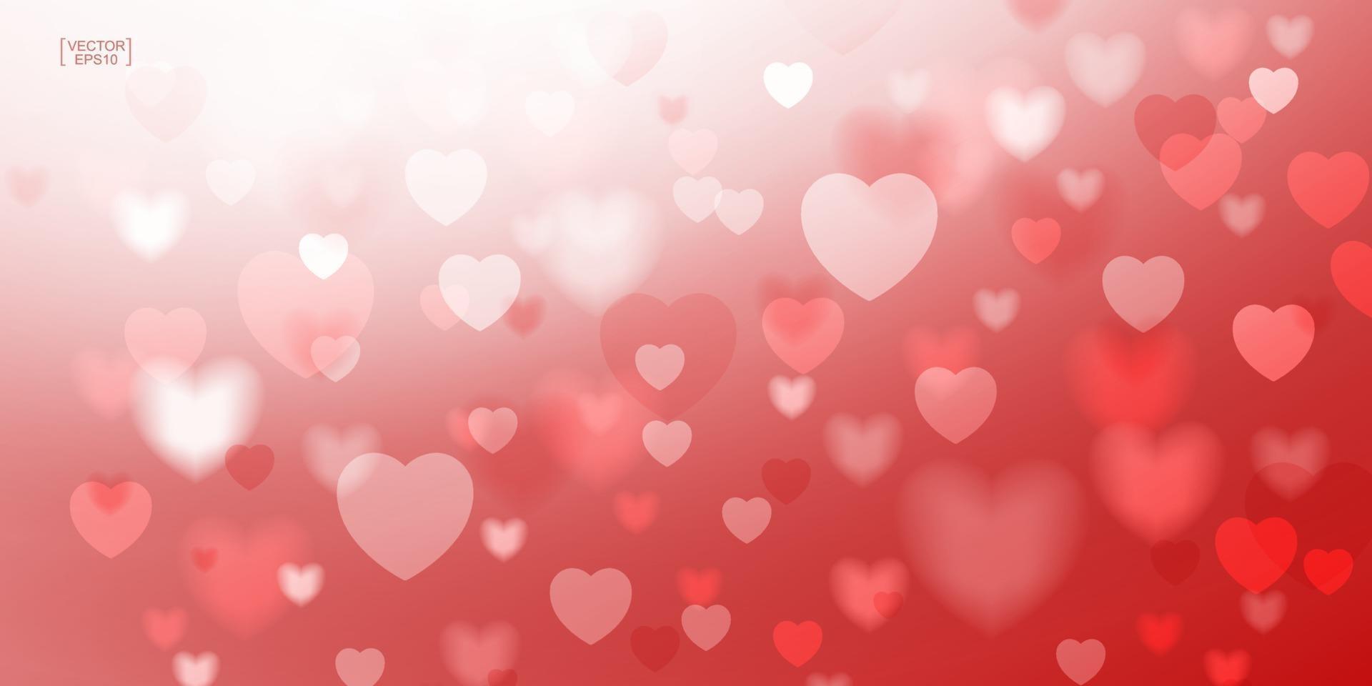 abstrakt rött hjärta för alla hjärtans bakgrund. vektor illustration.
