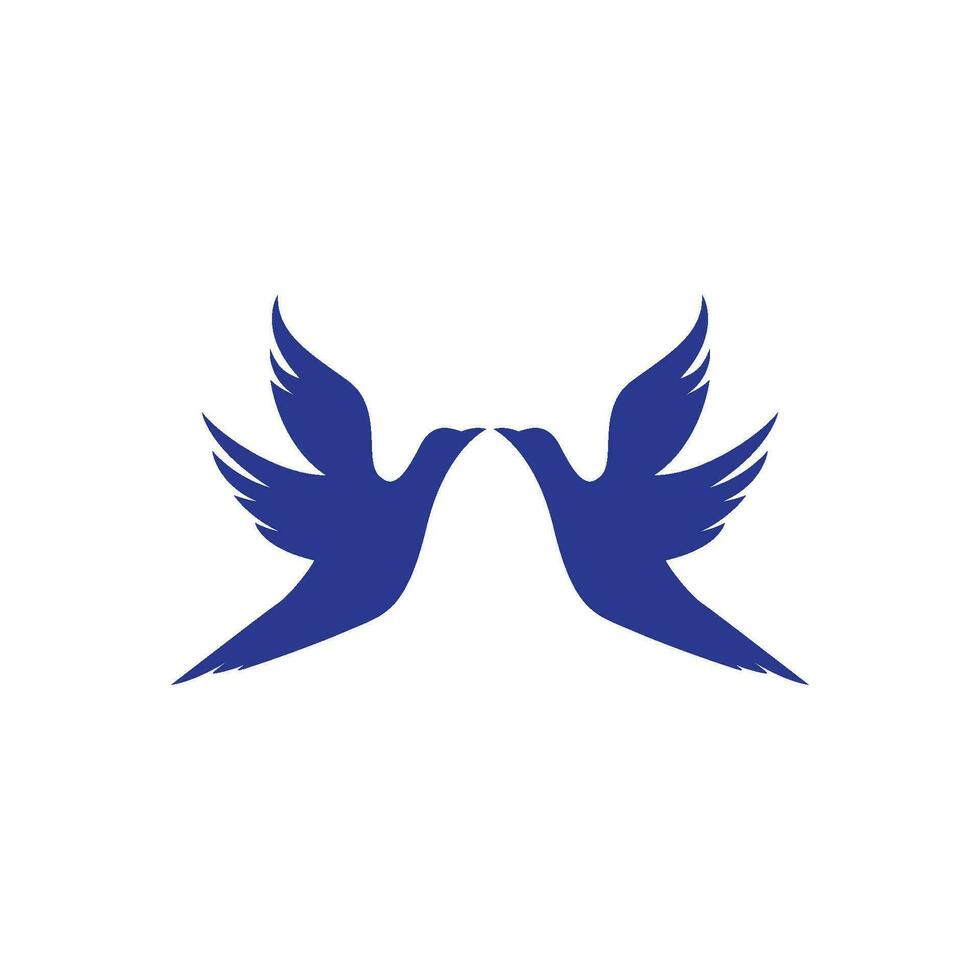 Vogelflügel Taube Symbol Vorlage Vektor-Illustration vektor