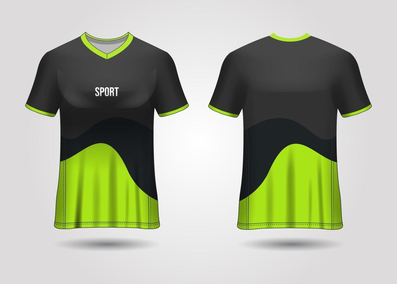 T-Shirt Sport-Design. Renntrikot. einheitliche Vorder- und Rückansicht. vektor