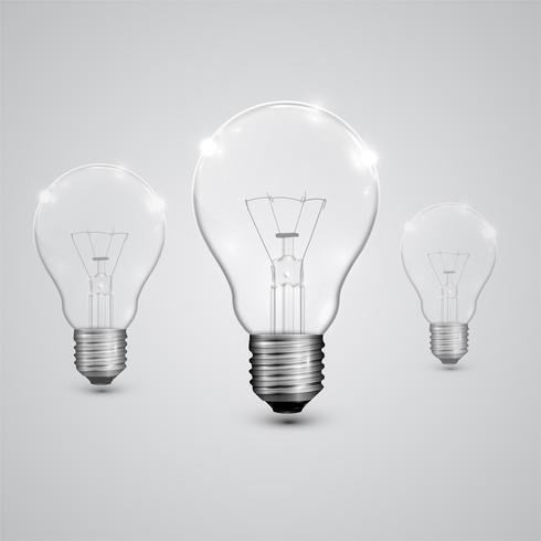 Realistisk lightbulb, vektor illustration