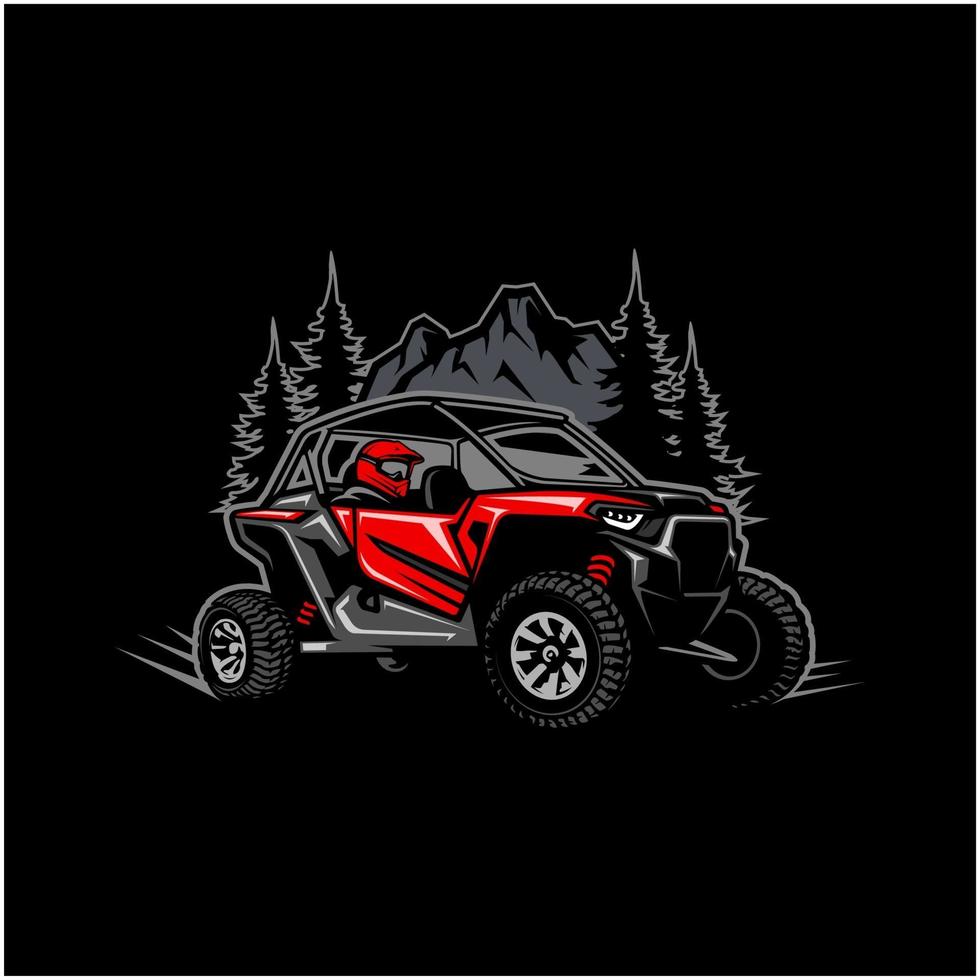 äventyr off road buggy atv utv illustration vektor