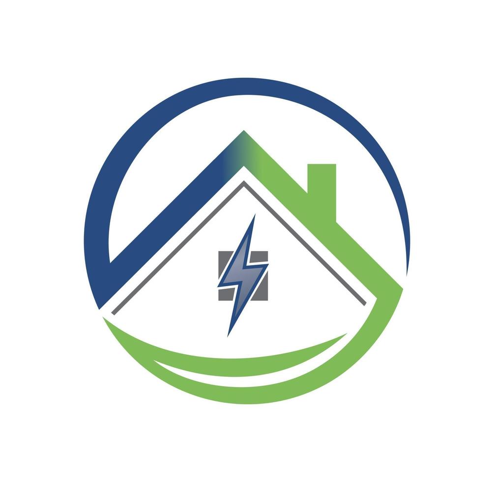 haus grüne energie logo design illustration vektor