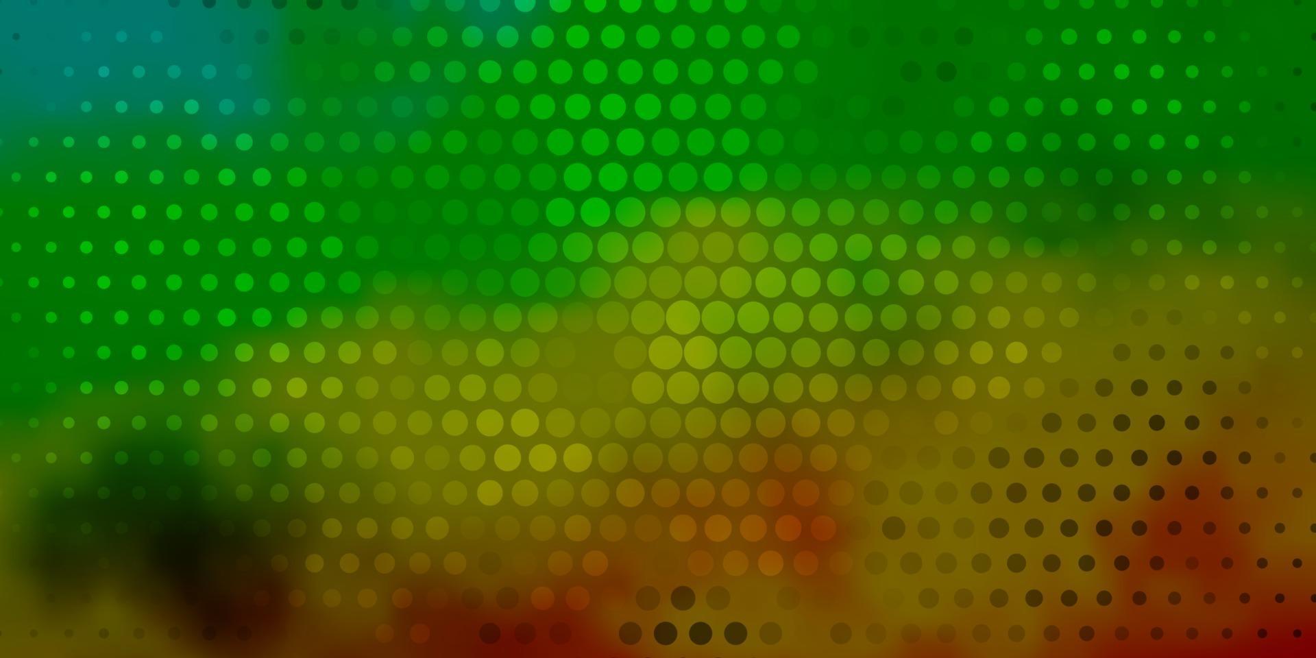 mörkgrön, gul vektorbakgrund med cirklar. vektor