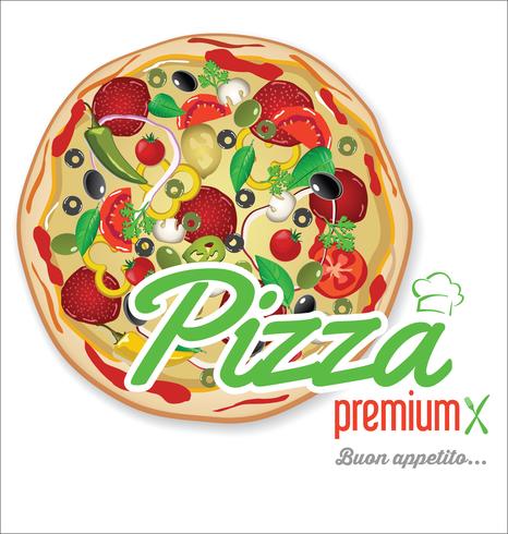 Retro Hintergrund des Pizzahintergrundes vektor
