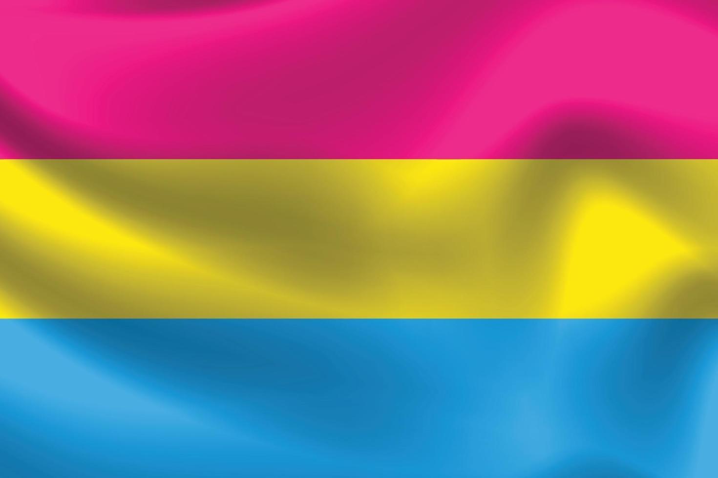 pansexuelle Flagge für lgbtq freie Vektorillustration vektor
