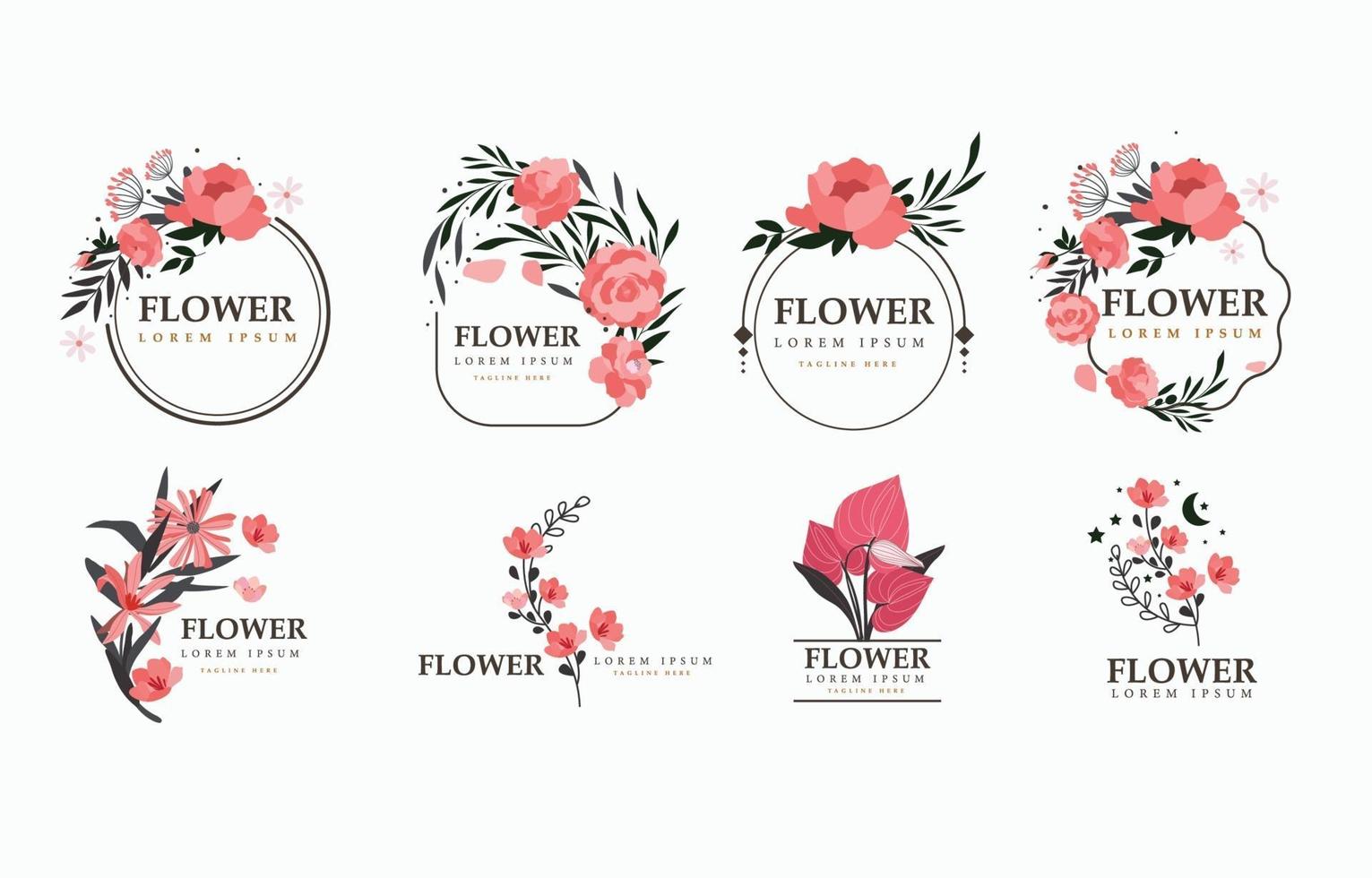 blommor logotyp mall vektor