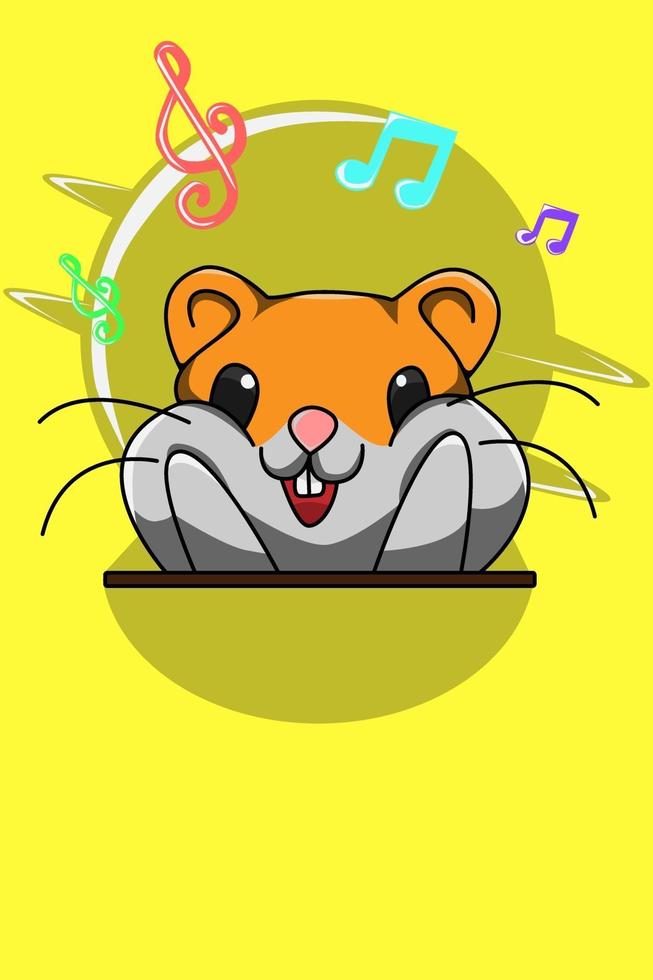 hamster tecknad illustration vektor