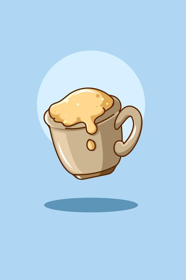 süßer Kaffee Symbol Cartoon Illustration vektor