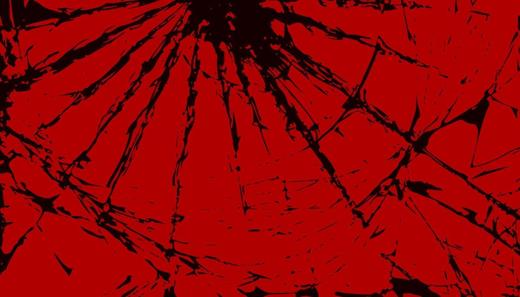Halloween-Urlaub dunkelroter Hintergrund. zerbrochenes rotes Glas vektor