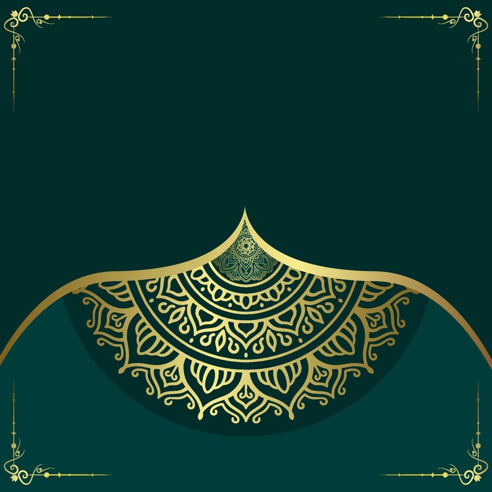 luxuriöser dekorativer Mandala-Hintergrund mit Arabisch vektor
