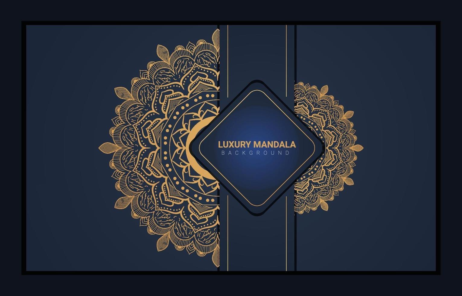 Luxus-Mandala-Hintergrunddesign. vektor