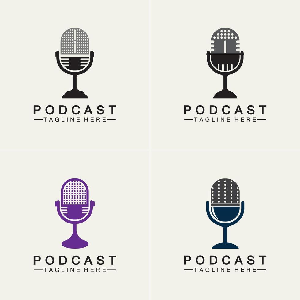 Podcast Vektor Icon Design Illustration Vorlage