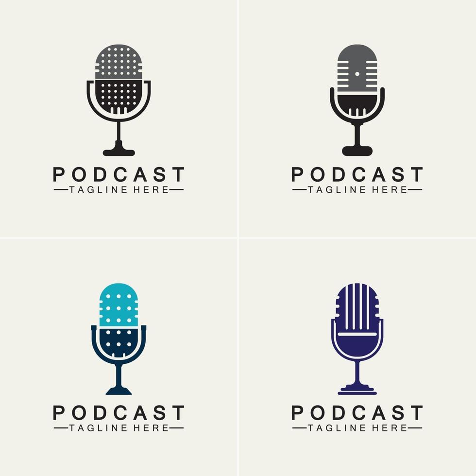 Podcast Vektor Icon Design Illustration Vorlage