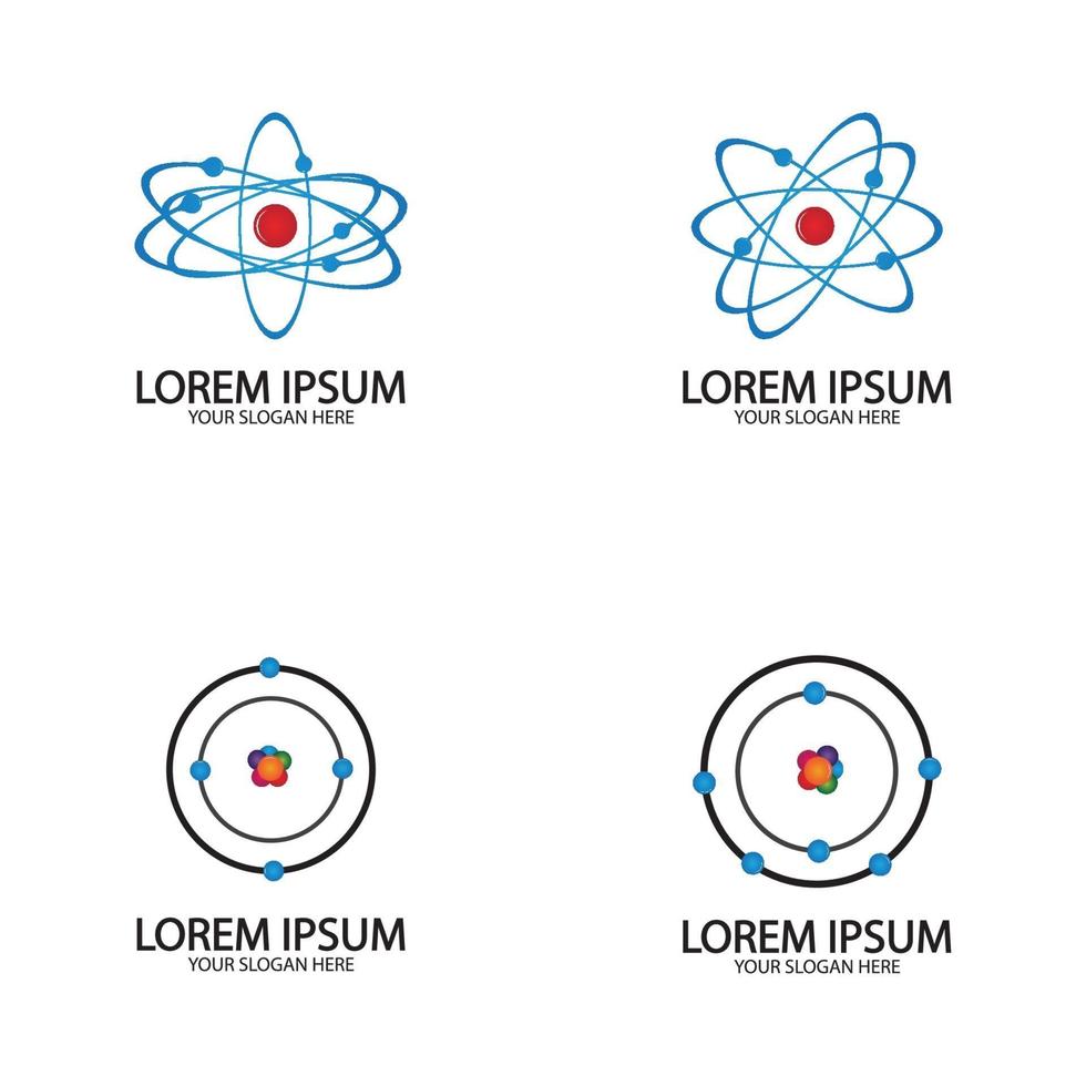 atom ikon logotyp. vektor illustration symbol för vetenskap