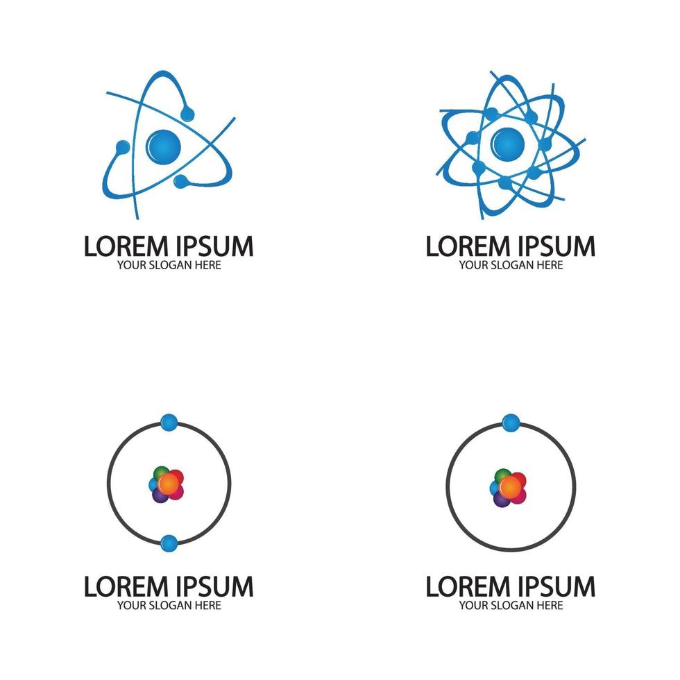 Atom-Symbol-Logo. Vektorillustrationssymbol der Wissenschaft vektor