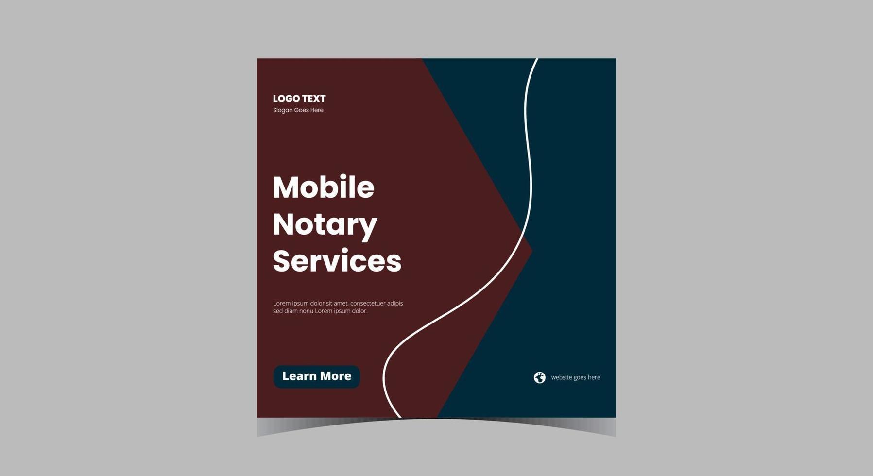 notary service social media post design vektor