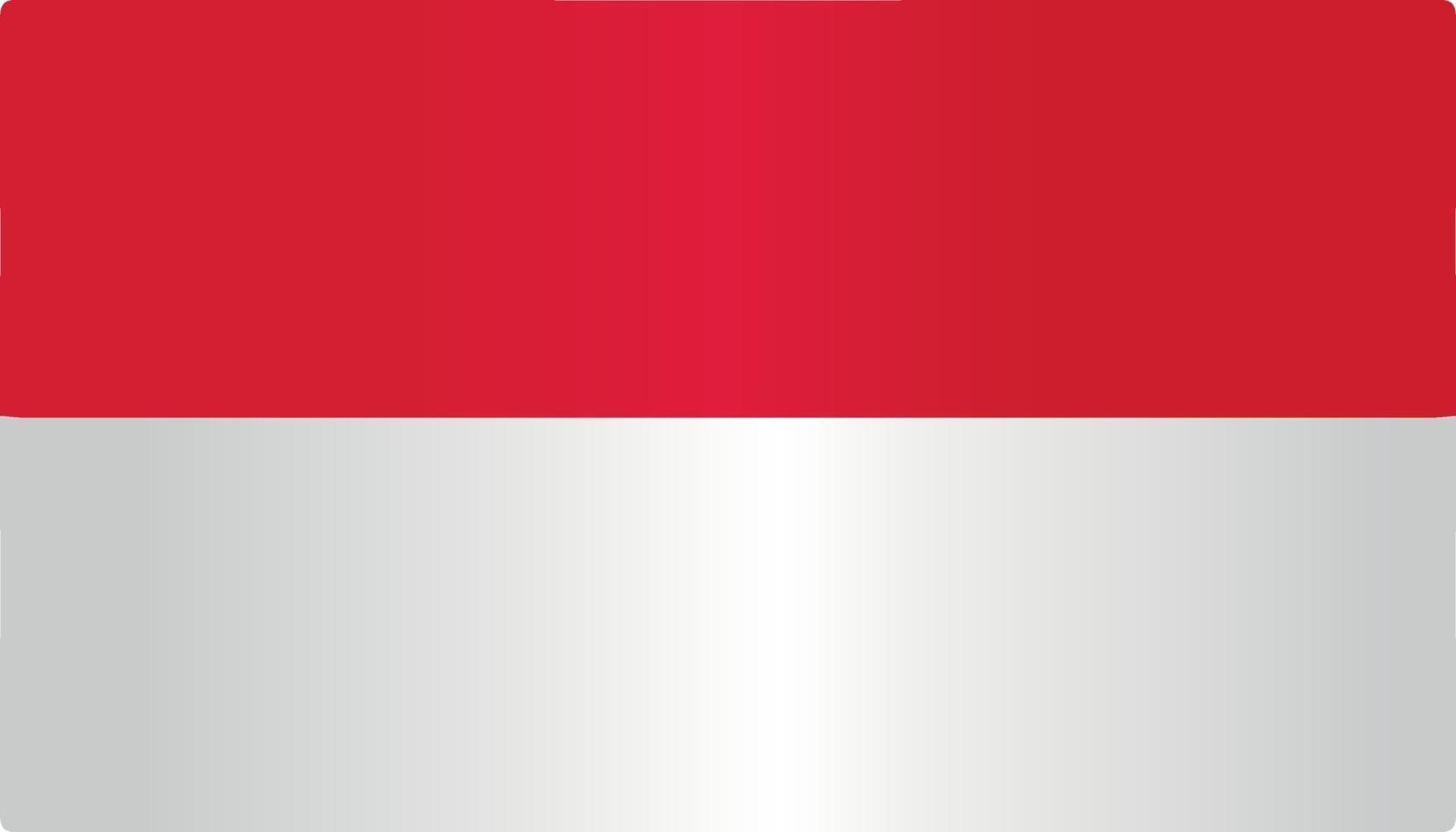 indonesien asien land flagga symbol platt vektor med lutning färg