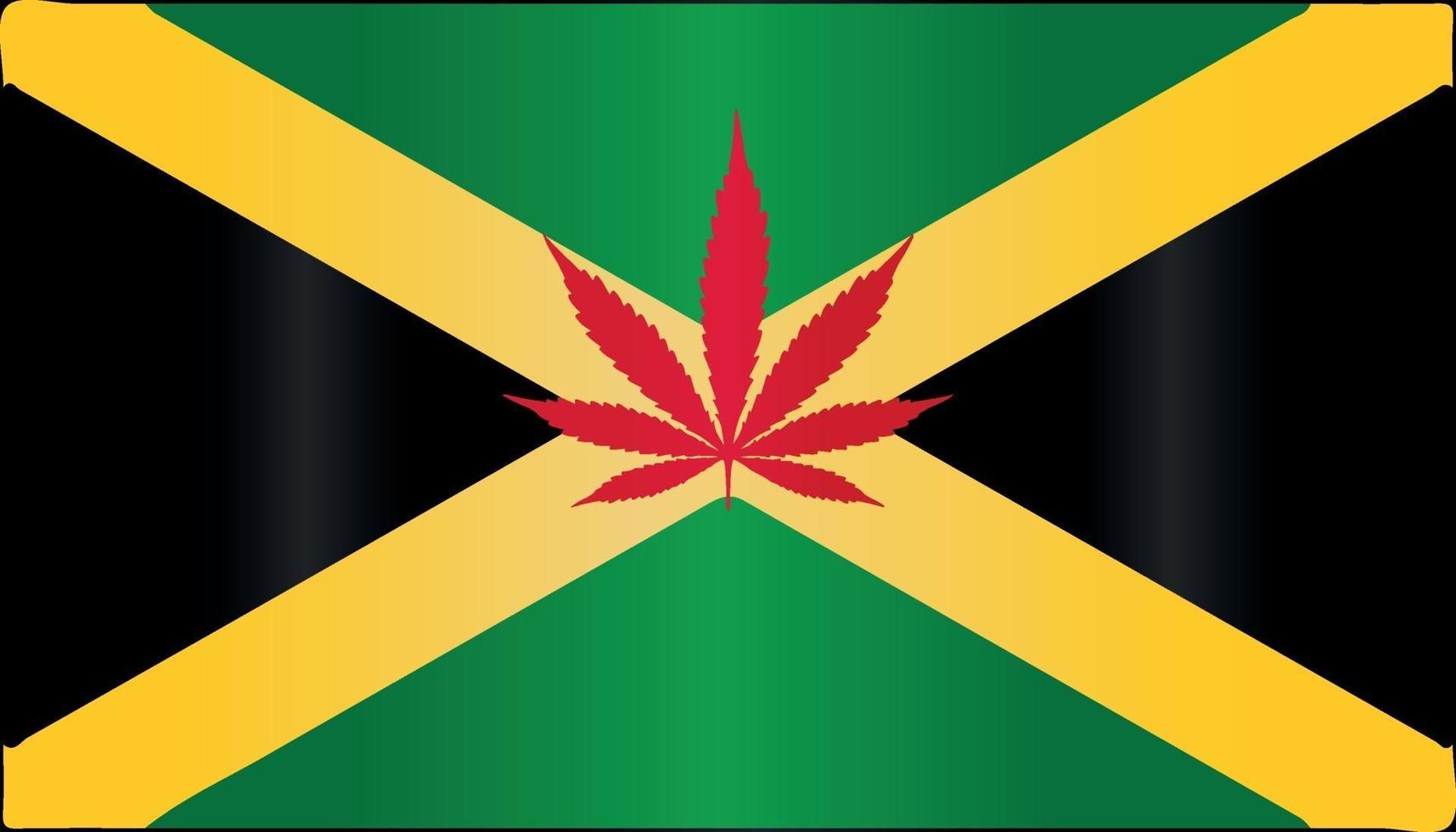 jaimaican rasta reggae unkraut marihuana flagge symbol vektorgradient color vektor