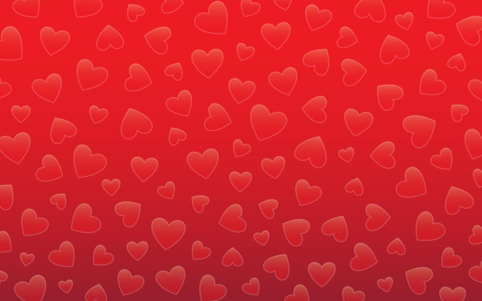 roter Hintergrund mit Herzmotiv und Textur vektor