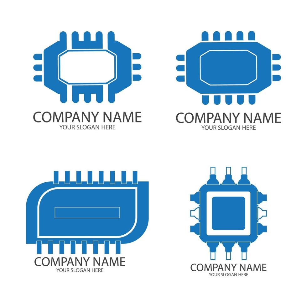 cpu einfache vektorikonenillustrationssymbolschablone vektor